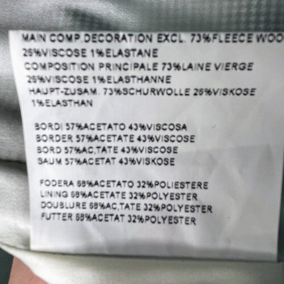 Piazza Sempoine Black & White Houndstooth/Plaid Mixed Pattern Wool Skirt Sz. 44 - Picture 11 of 11